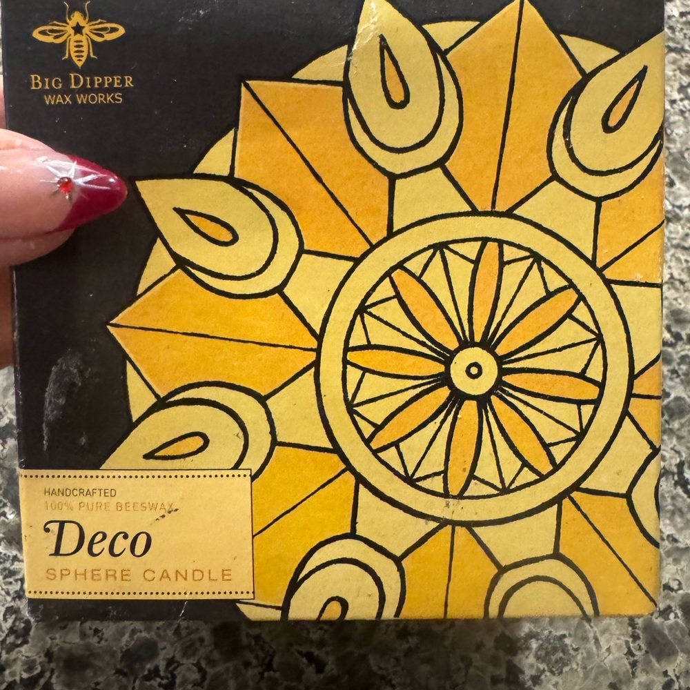 Adidas Yellow and Black Deco Sphere Candle